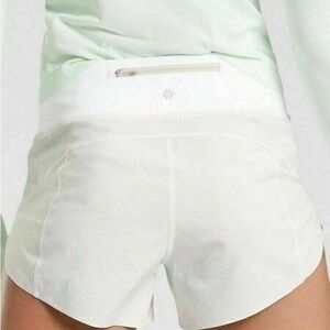 Athleta Printed Run With It 3 "short Size Small Pearl White Python Shorts